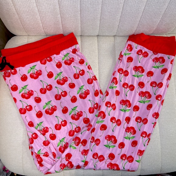 NWOT/EUC Lev Baby Mama Bamboo Lounge Pants in the CUTEST 🍒 PRINT Size XL - Picture 4 of 8